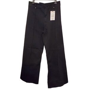 NWT Zara The Tailored Wide Leg in Rinse Black